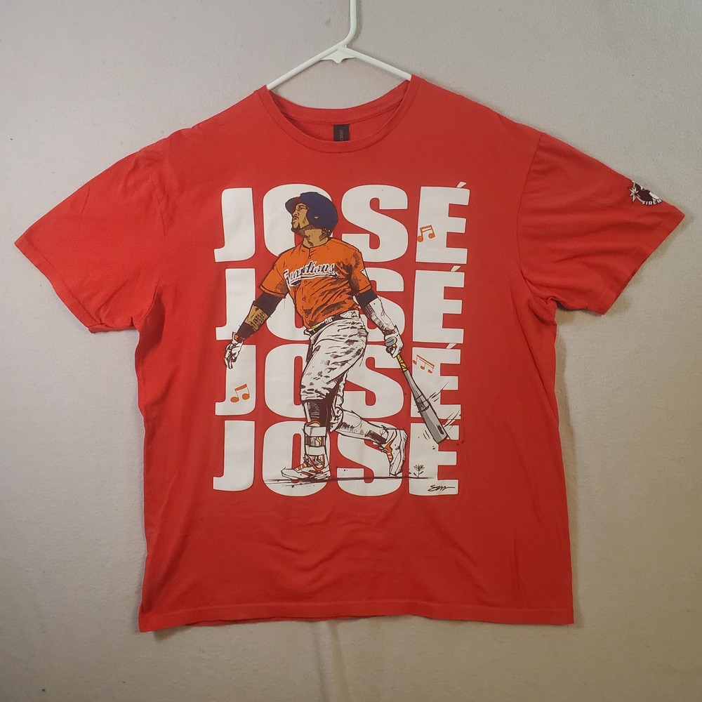 Jose Ramirez Cleveland Guardians  Red Graphic T-Shirt Mens XL MLB Baseball Tee